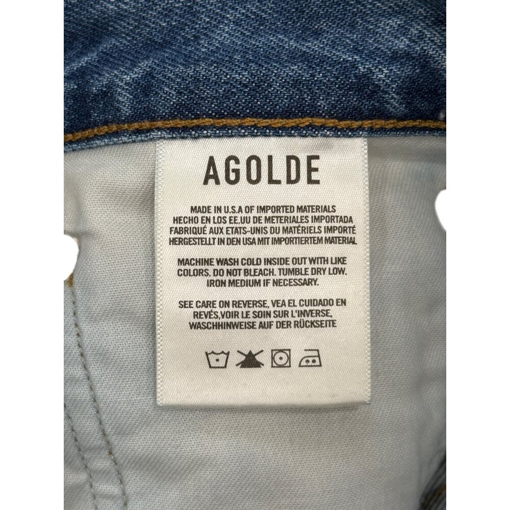 Agolde 90s Jeans Womens High-Waisted Distressed Blue Denim Size 26 - Picture 8 of 8